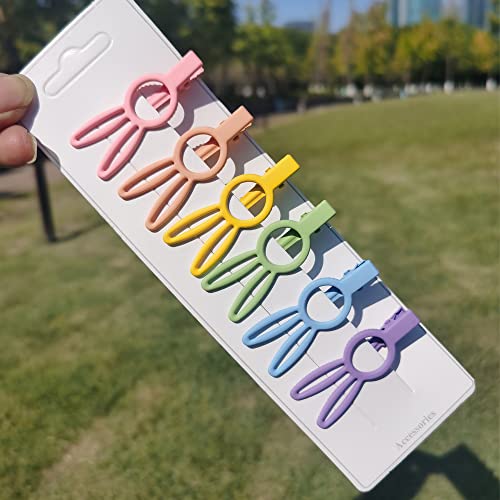 12 pinzas de cabello mate con diseño de conejo miniatura 7