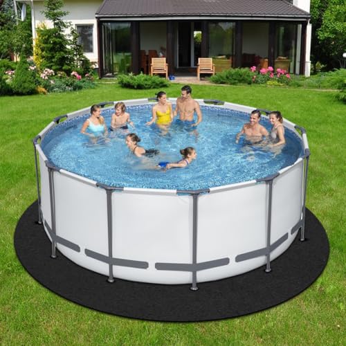 Poolunterlage Unterlage Rund Ø305cm, Schwimmbecken Matte Pool Bodenplane Faltbarer, Pool Unterlage Outdoor, rutschfeste Bodenschutzplane Bodenmatte Runde Poolmatte Whirlpool Unterlage Rund(305cm)