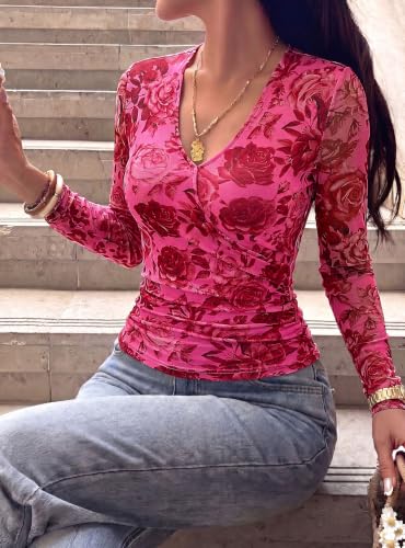 Womens Mesh Wrap Dressy Top - image 7