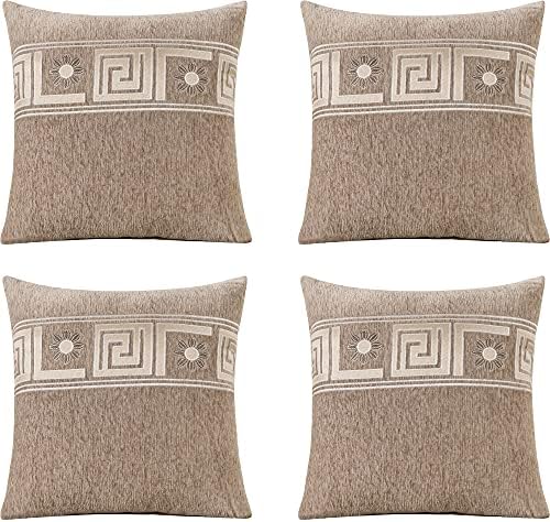 GONOVE Cushion Covers 45x45cm Soft Chenille Throw Pillow Cases Set of 2 Square Decorative Pillow Covers Cushion Cases Protectors for Home Sofa Couch Bed Chair Décor
