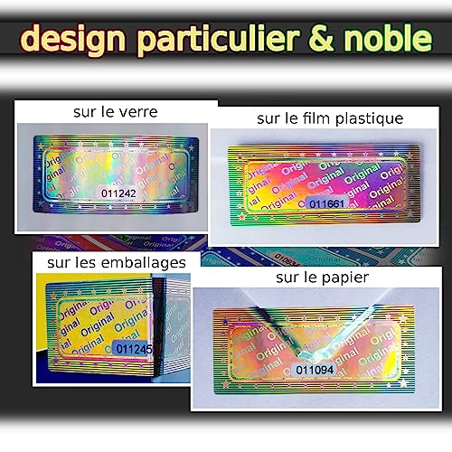 Étiquettes de sécurité contre la contrefaçon avec numéro de série unique 3D