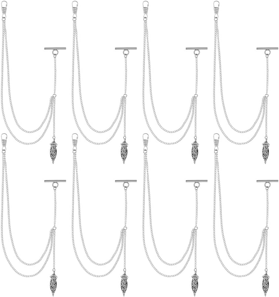 Pocket Watch Chain, Double Layer Clip Pockets Watch Chains Gold Double Layer Clip Chains Vintage Alloy Chain Accessory for Your Pocket Watches Pendant