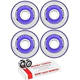 Labeda Millennium Gripper Purple Hockey Inline Wheels 80mm X-Soft 4 Pack Swiss