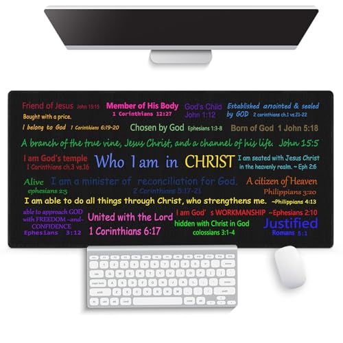 Knseva XXL Inspirational Mouse Pad with Bible Quotes