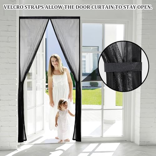 image for Amzjjle Magnetic Screen Door - Self Sealing, Heavy Duty, Hands Free Me