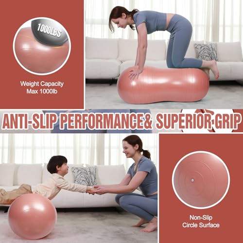 Image of INPANY Peanut Exercise Ball for Labor, Physical Therapy & Fitness