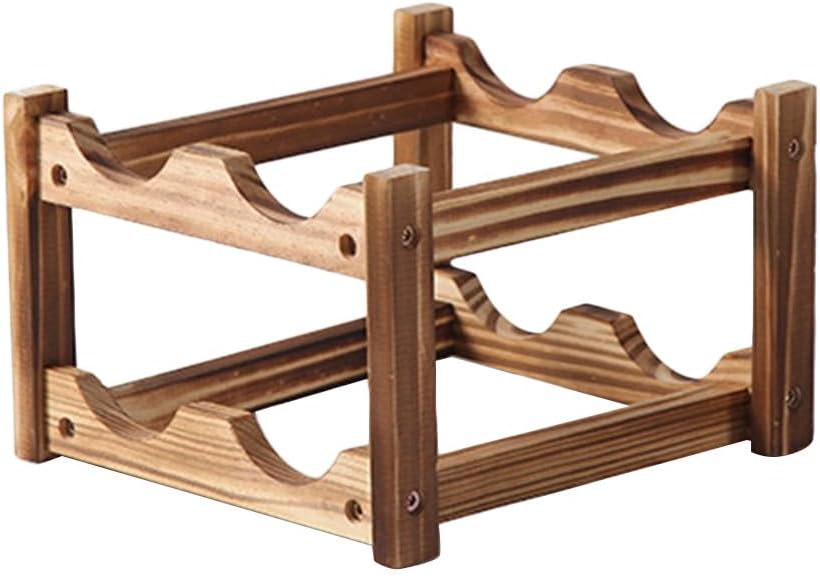 Veemoon Wine Rack Wine Shelf Racks Water Bottle Organizer Mini Wood Drink