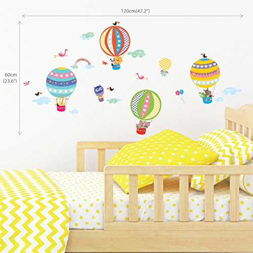 Vinilo Decorativo Infantil Globo Aerostático DECOWALL DS-8020 miniatura 3