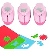 YazyCraft Sun, Butterfly and Angel Shaped Paper Hole Puncher, 3 Pack