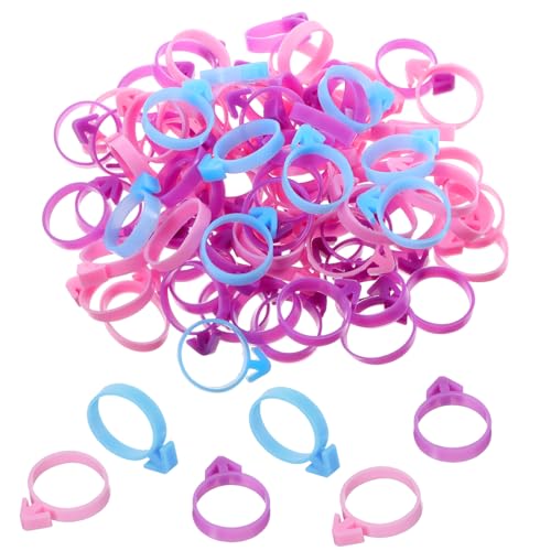 120 Pcs Icing Bag Ties Silicone Pastry Bag Ties Reusable Piping Bags Tie for Dessert & Candy Decorating & Pastry Bags Cupcakes Cookies Seal (Blue Rosy Purple)
