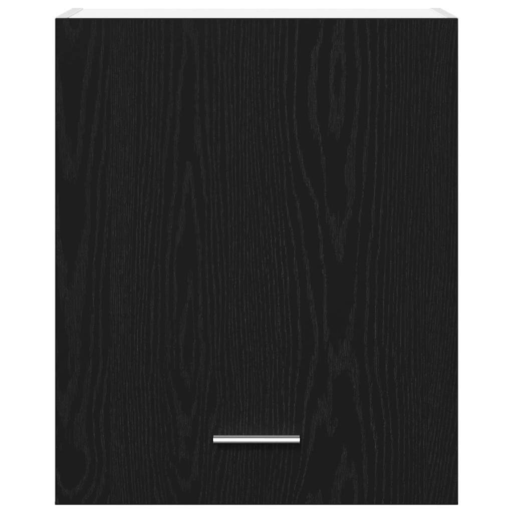 Armario colgante negro roble 50 x 31 x 60 cm armario de cocina | Armario de cocina compacto de madera para almacenamiento adicional en la cocina o comedor.