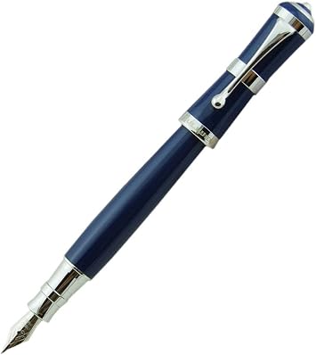 Lanxivi Fuliwen Fountain Pen Dark Blue Color Fashion Style Fine Nib Size with Pen Pouch