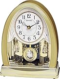 Rhythm Clocks "Joyful Crystal Gold Musical Mantel Clock