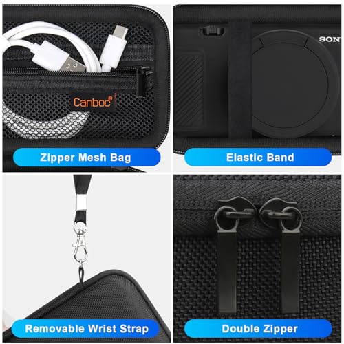 Funda rígida Canboc para cámara Sony ZV-1, color negro miniatura 5