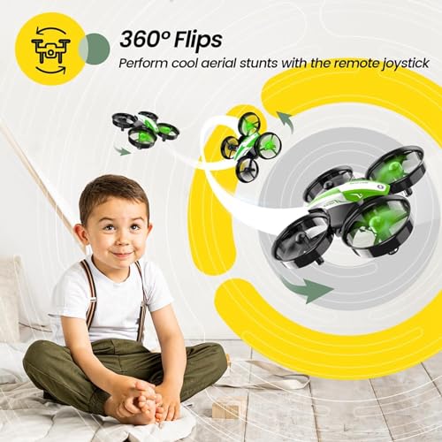 Holy Stone Mini Drone for Kids and Beginners, Indoor Outdoor Quadcopter Plane for Boys Girls with Auto Hover, 3D Flips, 3 Batteries, Headless Mode, Great Easter Gift Toy for Boys and Girls, HS210 Green by Holy Stone - Image 4