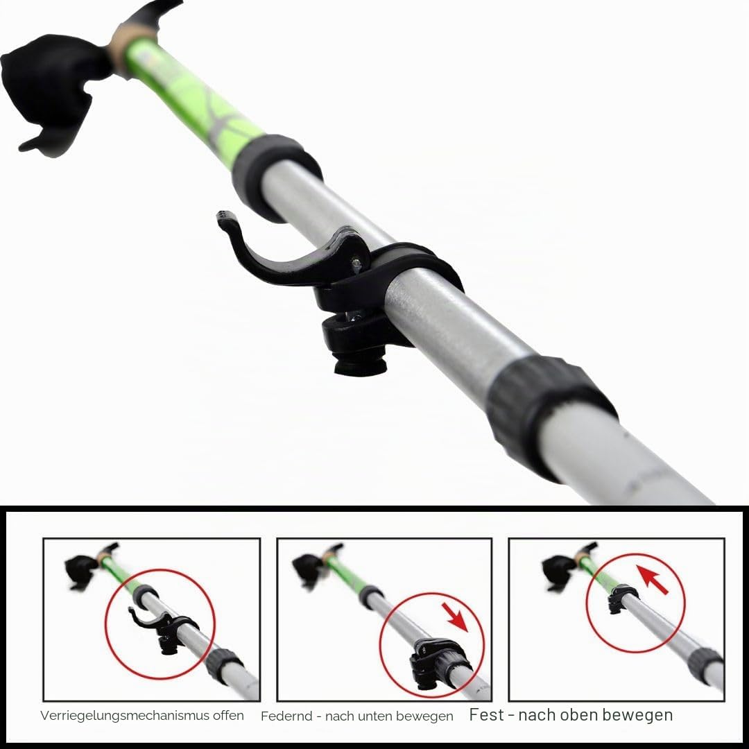 BungyPump Walkathlon – 2-in-1 Nordic Walking Stöcke mit 4 kg & 6 kg Widerstand, federnd oder starr umschaltbar, verstellbar (95–135 cm), ideal für Fitness, Reha & Trekking