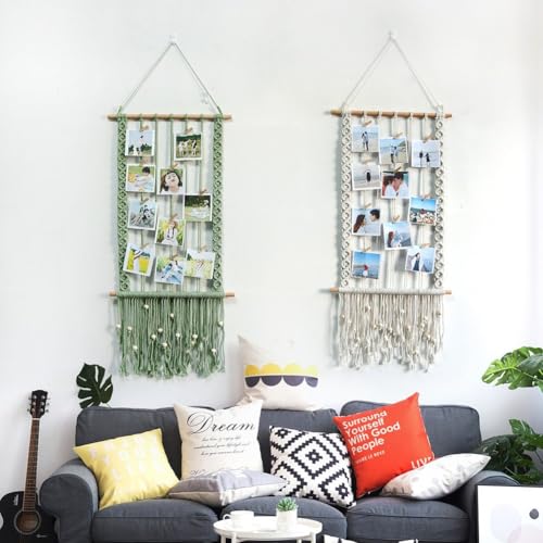 Collage photo macramé pour décoration murale de chambre cocooning - 3