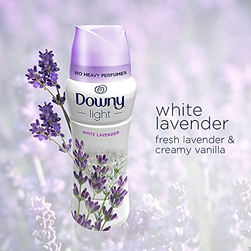 Image of Downy Light Laundry Scent Booster Beads for Washer, White Lavender, with No Heavy Perfumes, 26.5 Oz, Use with Fabric Softener