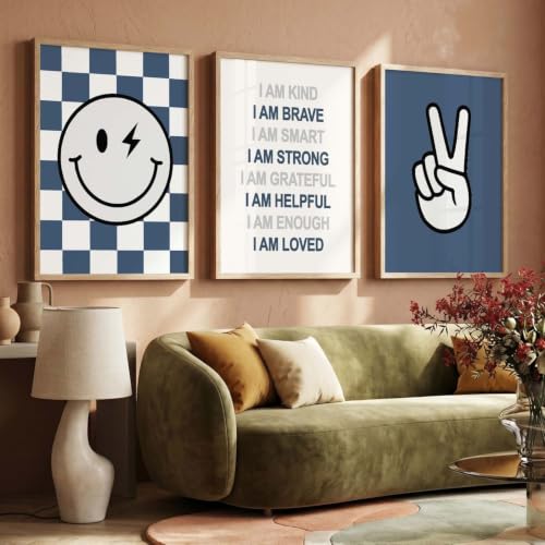 Image of Kotart Big Size quote Motivational Poster with Frame Aesthetic Positive Posters with Frames Motivational Quote feel good inspirational office Wall Art Room Living Room & Study Set Of 3 | Design 996 Beige (20x30 Inch)