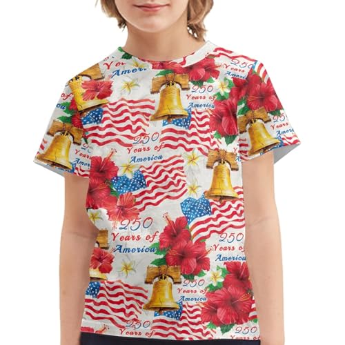 Image of Kids Graphic T-Shirt Boys Girls Novelty Tees Top Short Sleeve Shirts Summer Blouses 3-16