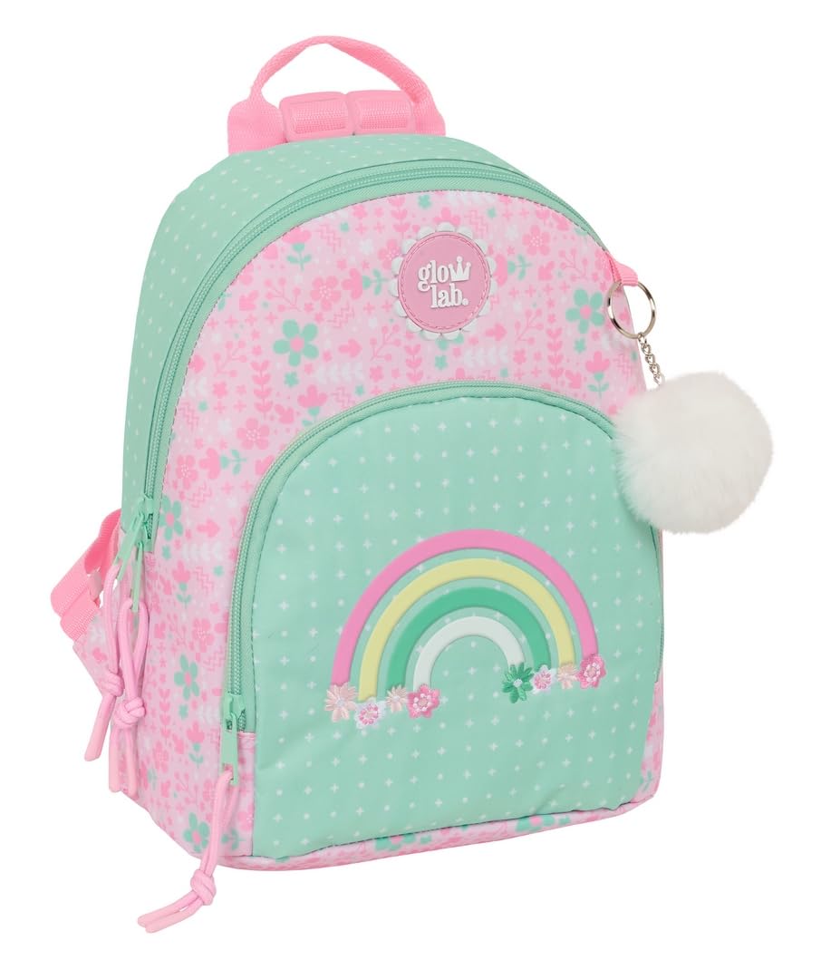 Safta GLOWLAB AMAZING - Mini Backpack for Daily Use, Ideal for Children of Different Ages, Comfortable and Versatile, Quality and Resistance, 25 x 13 x 30 cm, multicoloured, M, Casual