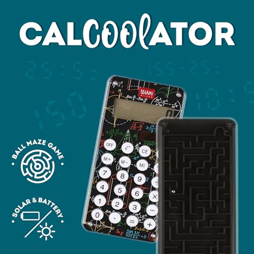 Miniatura 2 de Legami - Calculadora, Sistema Two Way Power: Proporciona Energía Incluso En Situaciones De Ausencia De Luz, De Bolsillo Con Pantalla De 8 Dígitos, Batería Incluida Lr1130, Dimensiones 6,5 X 15 X 1,5