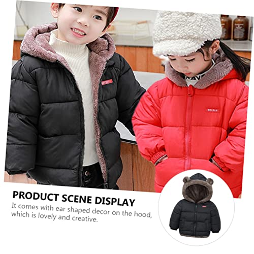 GALPADA 1pc Fleece Coat Kid Hooded Winter Coat Children Clothing Children Winter Clothes Winter Cotton Clothes2