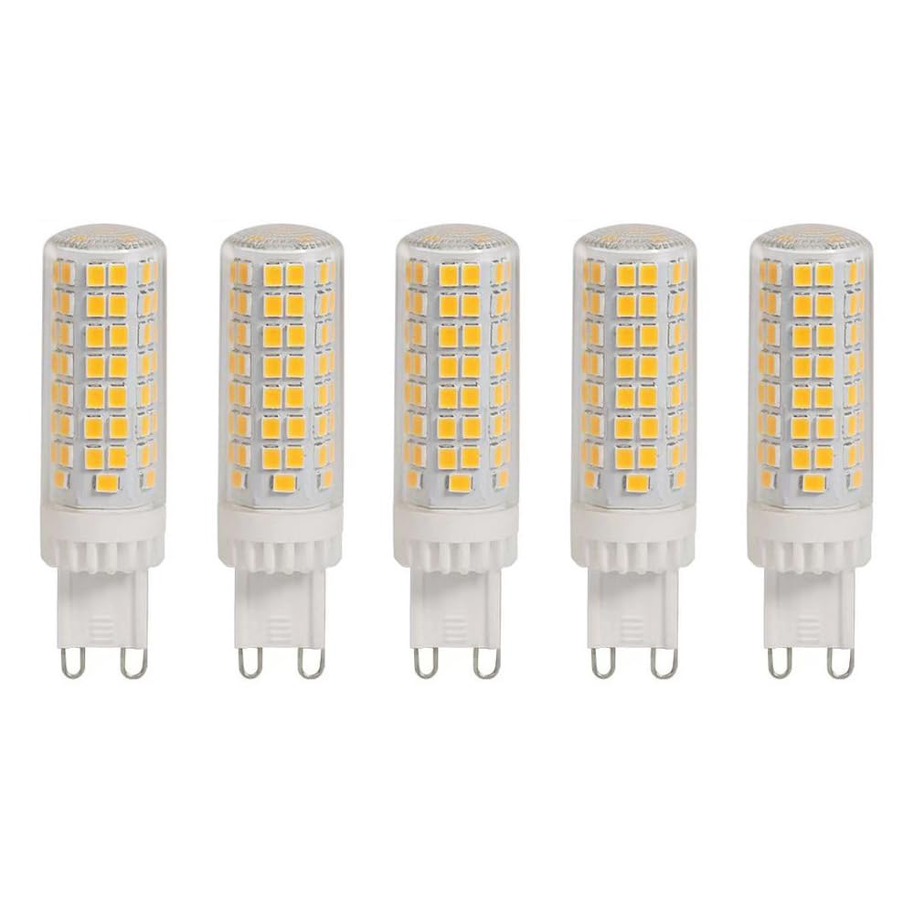 HUAMu 10W G9 LED Light Bulb, Warm White, 3000K, Equivalent 150W Halogen, 95Pcs LED, 1000 LM, 360° Beam Angle, Super Bright, AC 220V-240V, No Flicker Non-Dimmable, 5-Pack