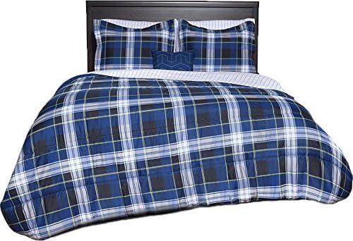 Beco Home Comforter, Blue Plaid, Queen