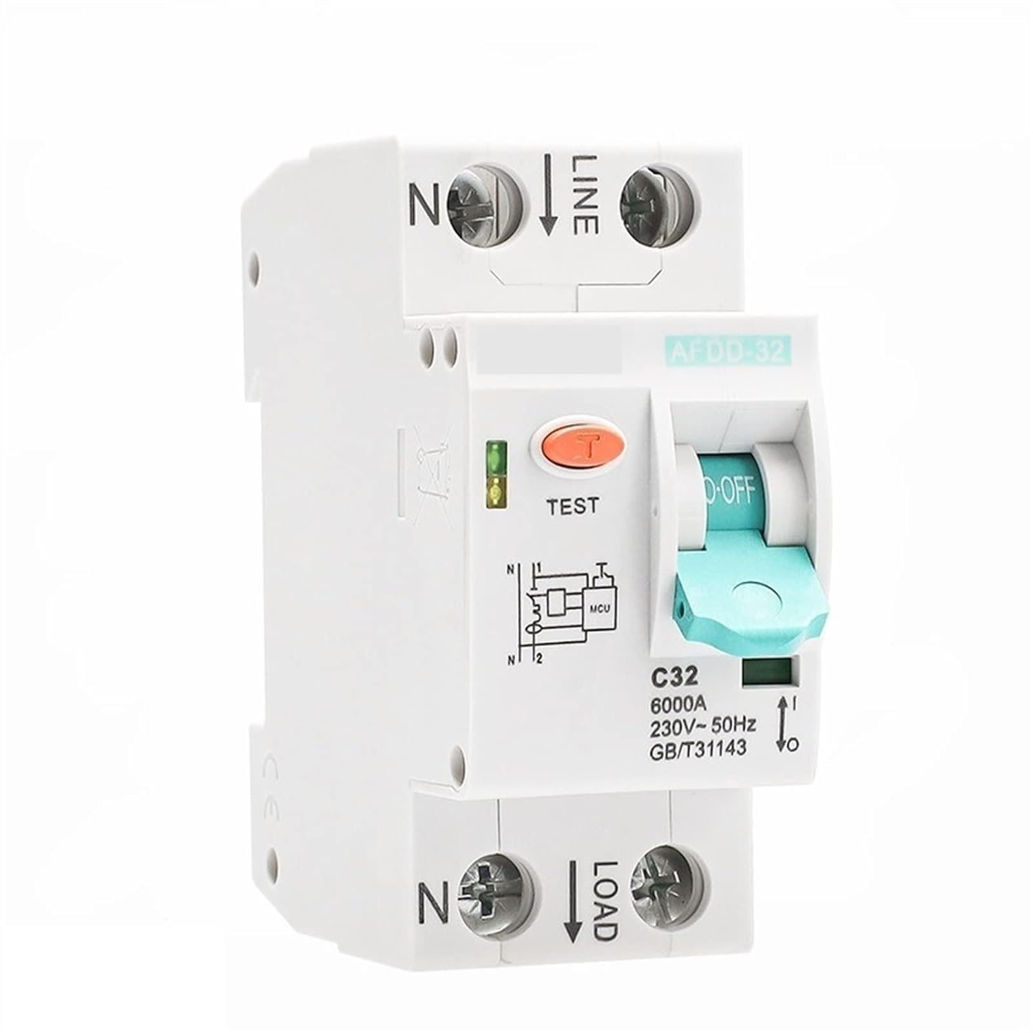 Circuit Breaker AFDD-32 Arc Fault Detecion Device Circuit Breaker Interrupte Overload Short Circuit Protection AFDD+MCB 32A 6KA 1P+N 1Pcs(25A,C Curve)