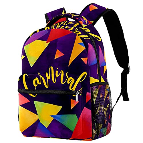 Sac à dos voyage à motifs géométrie carnaval avec poche porte-bouteille