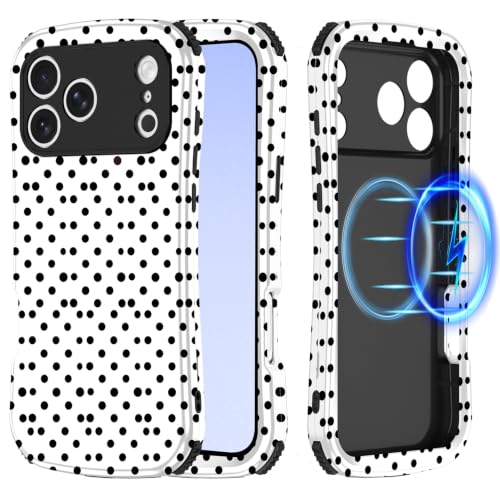 Casetego for iPhone 18 Pro Max Case,iPhone 17 Pro Max Case,Compatible with MagSafe,[Military Grade Drop Test] Full Body Protection Slim Shockproof Rugged Marble Women Girls Case,All White