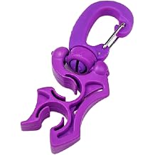 Scuba Diving Hose Clip with Fast Release Buckle for BCD and Regulator Hoses Featuring 304 Stainless Steel for Saltwater Resistance Purple