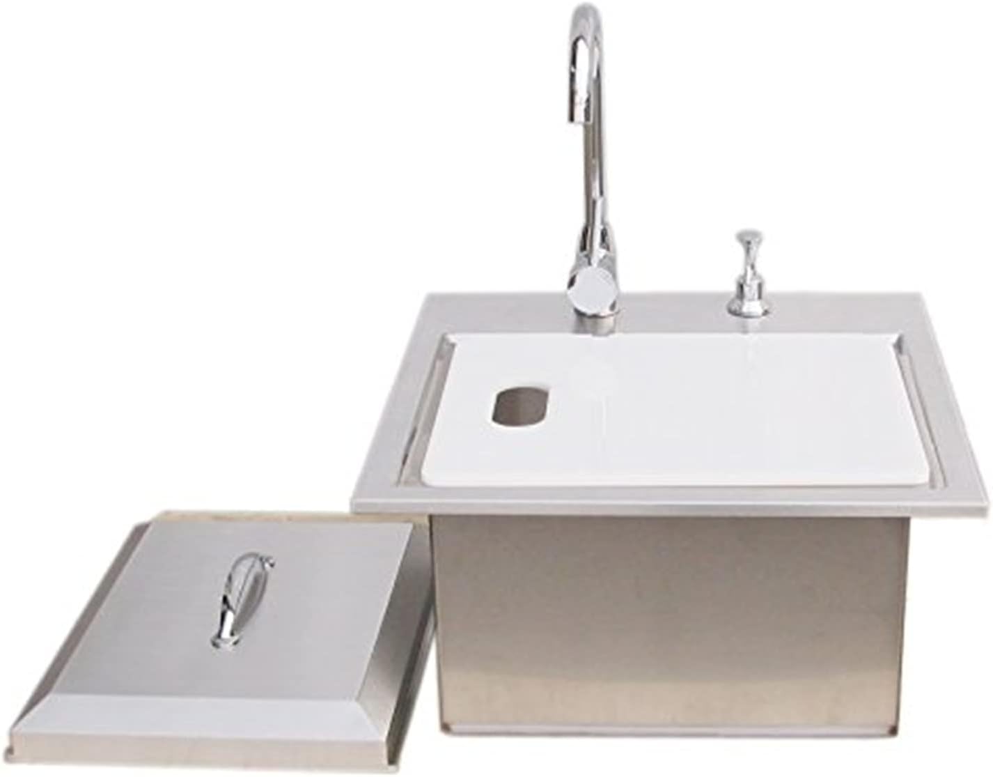 Sunstone Drop in Sink with Hot and Cold Water Faucet and Cutting Board