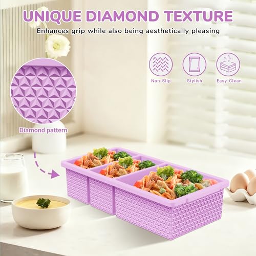 Silicone Freezer Trays with Lid (2-Pack), 1-Cup & 2-Cup Silicone Freezer Molds, Stackable Soup Cubes Freezer Tray with Lid for Portion Control, Food Storage & Meal Prep, Oven & Dishwasher Safe by Doasuwish - Used condition - Image 3