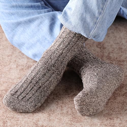 Image of Pleneal Wool Socks for Women - Womens Wool Socks Winter Warm Cozy Knit Sock for Women Men