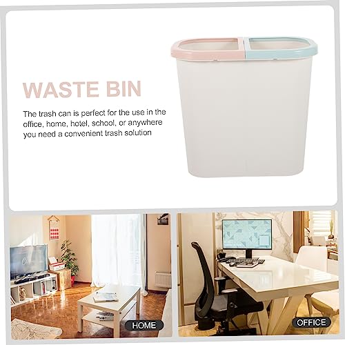 Bote de basura pequeño con doble compartimiento para cocina y baño miniatura 3