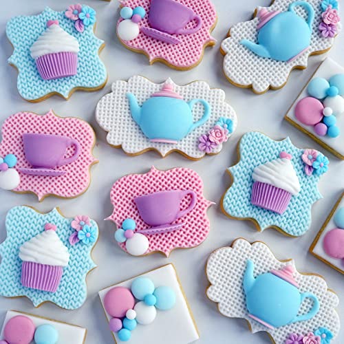 Katy Sue 'Afternoon Tea' Silicone Mold For Cake Decorating & Crafts (Teapot, Tea-Cup/Saucer & Cupcake) #TOP6