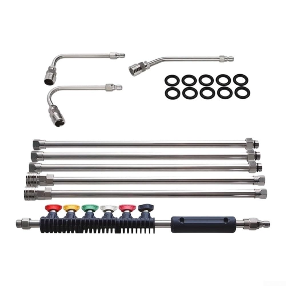 Kit Rallonge Nettoyeur Haute Pression 9pcs Acier