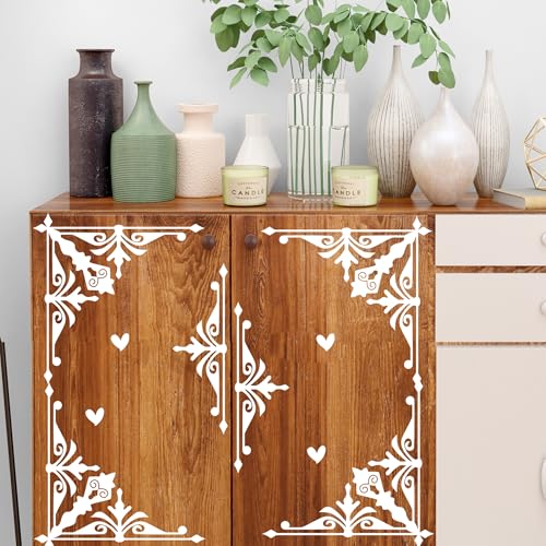 Modern Cabinet Labels Decals Peel and Stick Stickers for Front Door Sign Removable White Windows Decal for Glass Windows Indoor Outdoor Decor Glass Door Vinyl Sticker for Living Room Bedroom Farmhouse