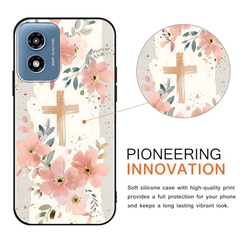 Zrutru 2 Pack Cartoon Floral Phone Case for Motorola Moto G Play 2024 6.5",Cute Kawaii Flower Collage Pattern Cases Aesthetic Design,Black TPU Bumper Protective Cover for Girls Women - image 3