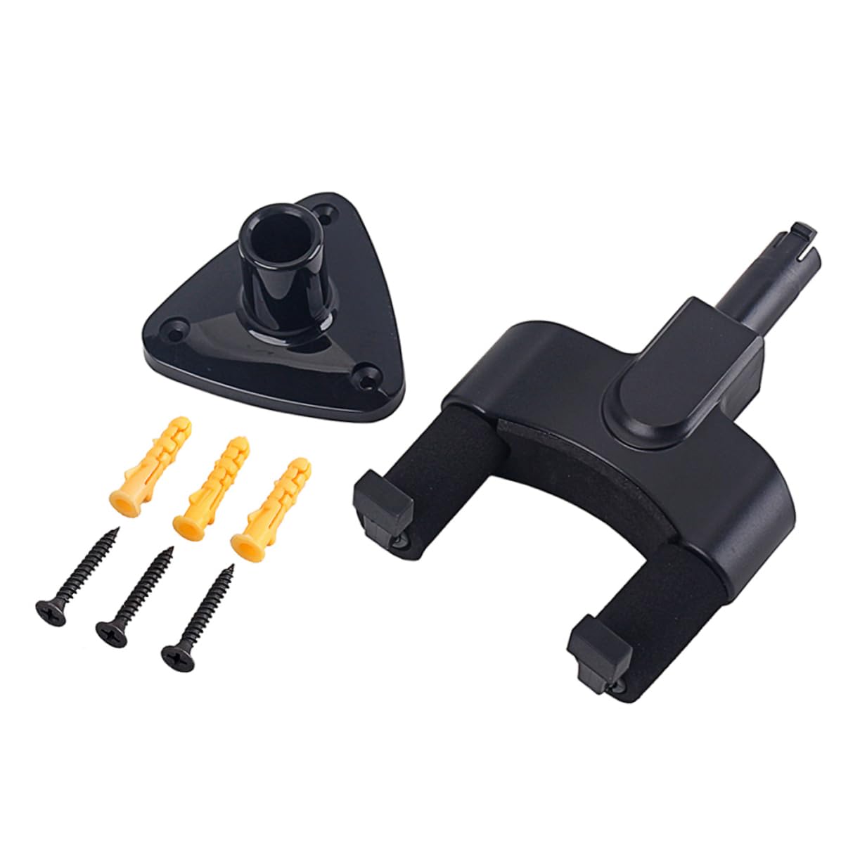 BESPORTBLE Electric Guitar Hanger Holder Wall Mount Bracket Black Plastic Stand for Guitars Banjos and Basses Easy Installation and Space Saving Design