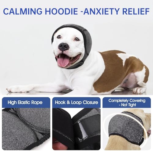 Hunde Ohrenschützer Mit Geräuschunterdrückung, zum Schutz vor Lärm, Beruhigung, Verstellbar Gehörschutz Für Hunde, Für Kleine Mittlere Und Große Hunderassen Und Katzen Winterpflege (1, Grau, S)