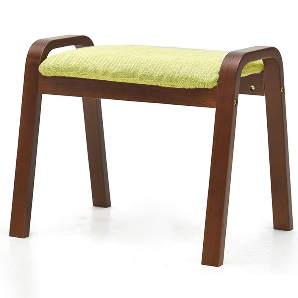 Pouf tabouret à chaussures haut de gamme avec structure en bois noble
