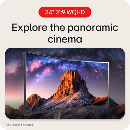Image of LG 34SR60QC 86.42cm (34 Inch) Smart Curved (1800R) WQHD (3440x1440) Monitor, HDR10, sRGB 99%(Typ.), HDMI X 2, Built-in Speaker (7W x 2), webOS, AirPlay2, Wi-Fi, Bluetooth, Miracast, USB, Tilt (Black)