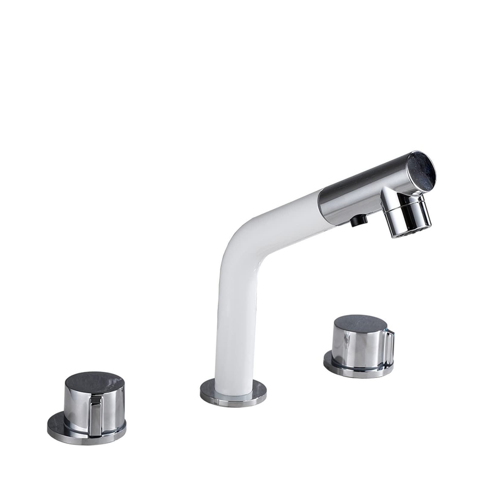 Robinet de baignoire de salle de bain en laiton blanc de finition premium