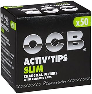 OCB 150 x Activ Tips Slim Activated Carbon Filter 7 mm 3 x 50 Filter Tips