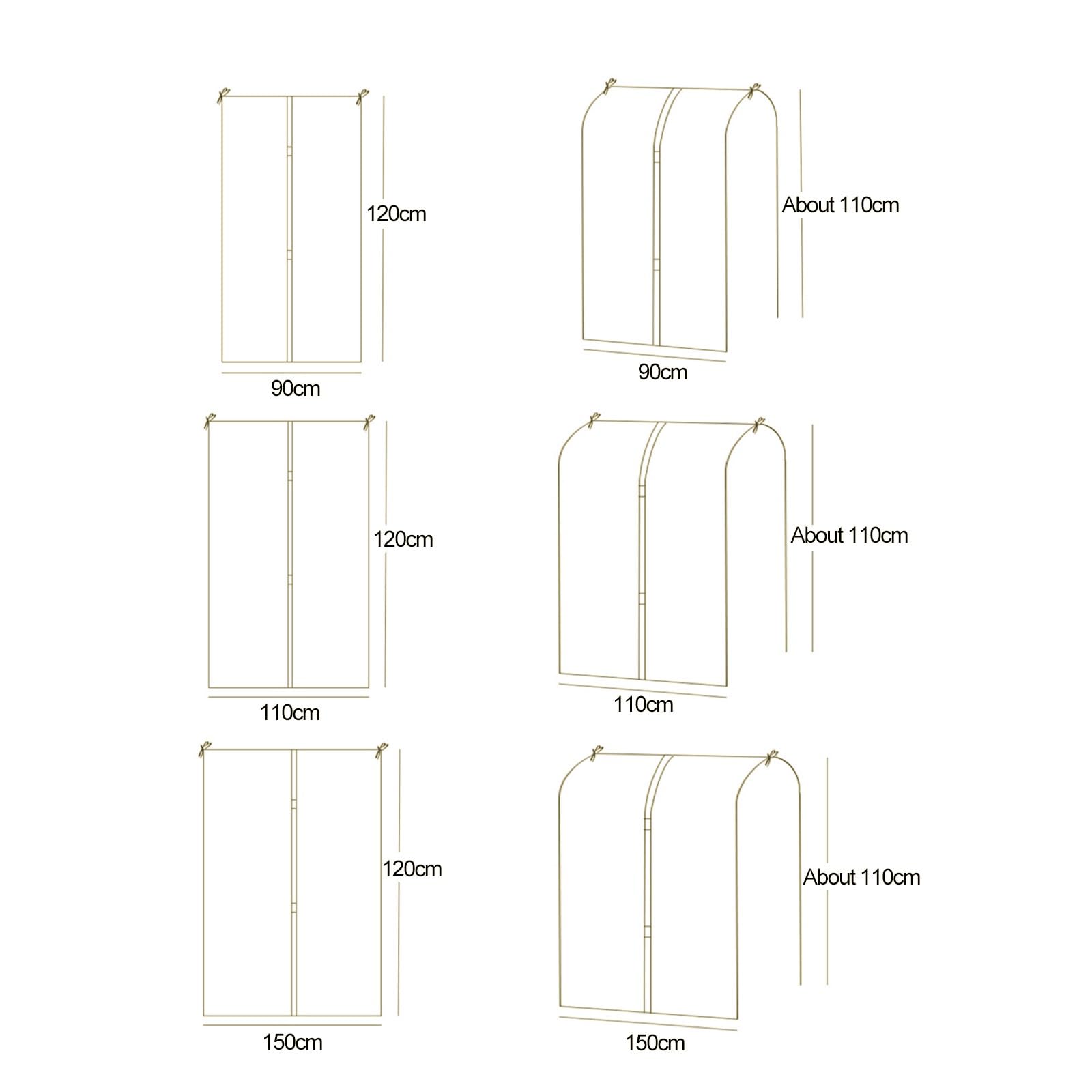 Funda Ropa Bolsas Transparentes para Guardar Ropa Alta Capacidad Funda para Ropa, Antipolvo e Impermeables para Vestidos, Abrigos, Ropa y Camisas(Pinky,90x120cm)
