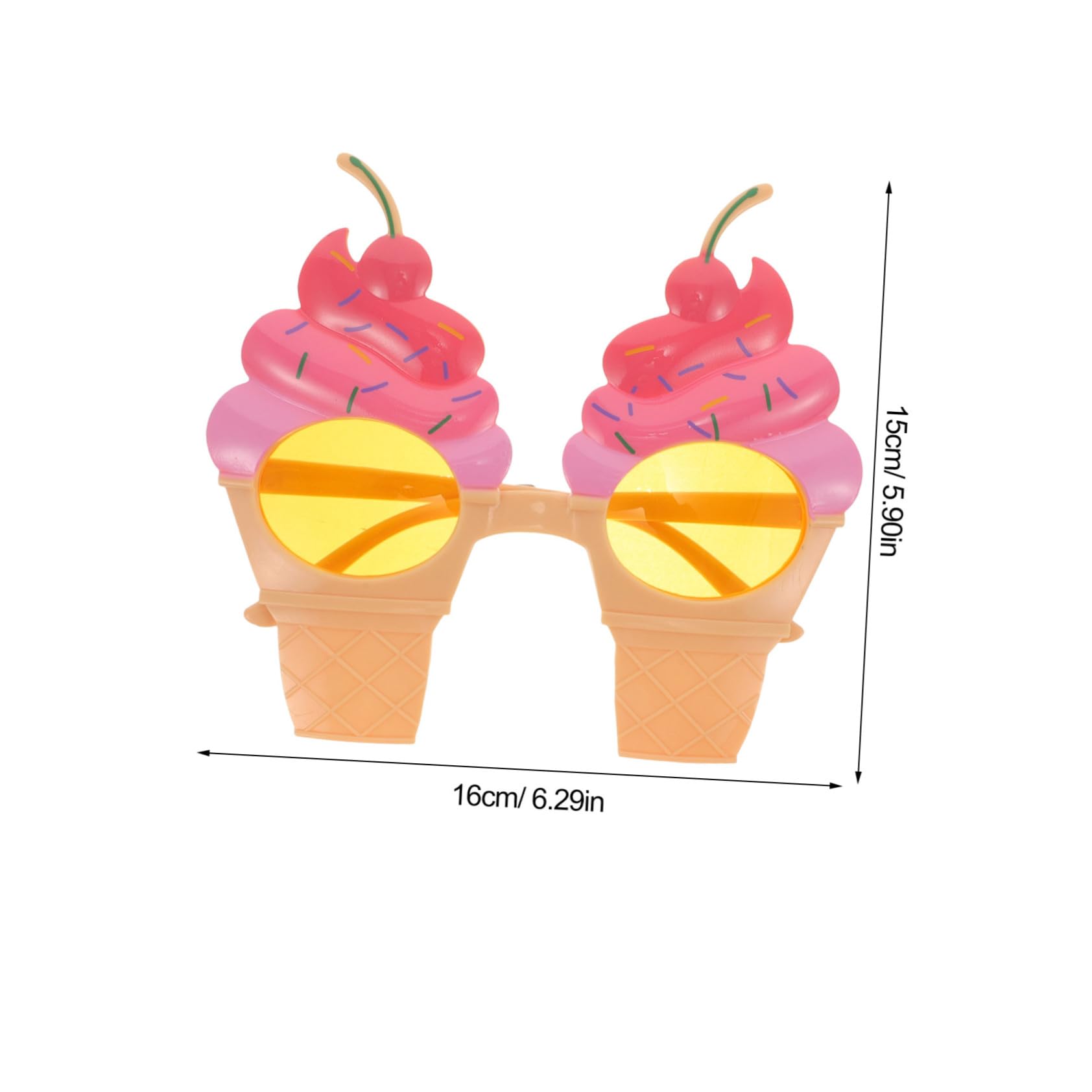 8 Stck. Teiliges Hawaii Party Brillen Eiscreme Design Lustige Brille Fotorequisite Leichtes Kunststoff Accessoire für Strand Karneval Festival Erwachsene
