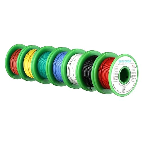 Vista 74 de BNTECHGO Kit de alambre de silicona de calibre 26, 7 colores cada uno de 25 pies, alambre de cobre estañado trenzado flexible de 26 AWG